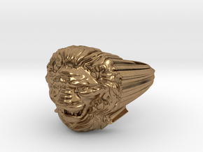 Lion ring # 2 in Natural Brass