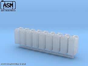 1/35 MILITARY 22lt PLASTIC WATER JERRY CAN 8 PACK in Tan Fine Detail Plastic