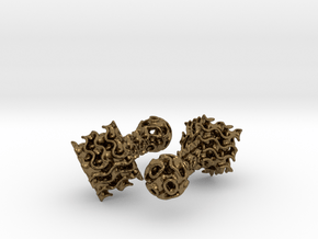 Gyroid Cufflinks in Natural Bronze