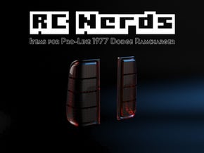 RCN235 Rear Light lenses for PL Dodge Ramcharger in Tan Fine Detail Plastic