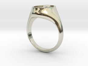 Horn Italia Signet Ring in 14k White Gold