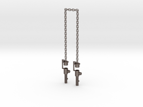 Chained Weapons--LONG Rev1 in Polished Bronzed-Silver Steel