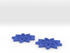 9-point Star Earring in Blue Processed Versatile Plastic
