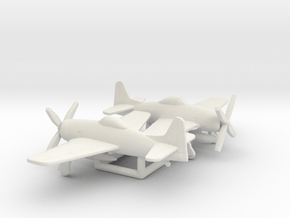 Grumman F8F Bearcat in White Natural Versatile Plastic: 1:200