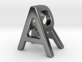AR RA - Two way letter pendant in Polished Silver