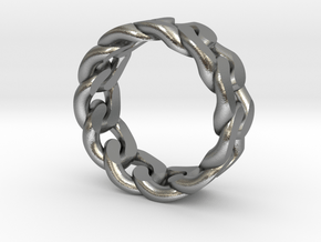 Chain Ring in Natural Silver