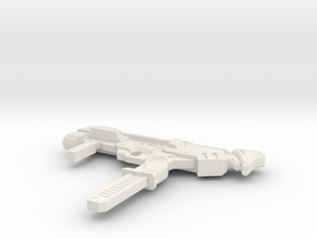 1:10 Miniature Sombra Machine Pistol in White Natural Versatile Plastic