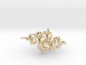 Dragon Earrings 4cm in 14K Yellow Gold