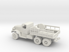 1/72 Scale White 6-ton 6x6 Cargo Truck Hardtop in White Natural Versatile Plastic