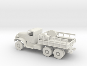1/87 Scale White 6-ton 6x6 Cargo Truck Hardtop in White Natural Versatile Plastic