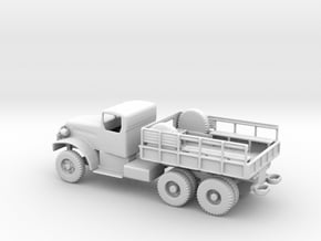 1/100 Scale White 6-ton 6x6 Cargo Truck Hardtop in Tan Fine Detail Plastic