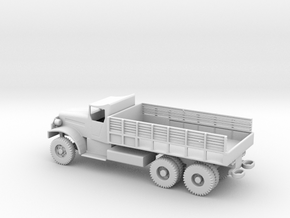 1/100 Scale White 6-ton 6x6 Cargo Truck LWB in Tan Fine Detail Plastic