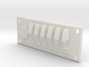 Scale Built Switch Panel for RC Crawler in White Natural Versatile Plastic