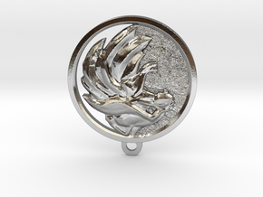 Cat School Witcher Pendant in Polished Silver