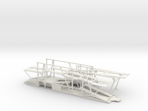 1/64 Car Hauler Trailer and Front in White Natural Versatile Plastic