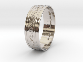 Wedding Gold Ring KTWR03 by KTkaRAJ in Rhodium Plated Brass
