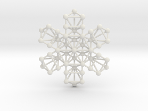 Snowflake of Life in White Natural Versatile Plastic