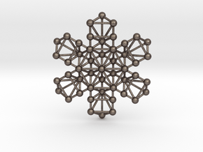 Snowflake of Life in Polished Bronzed Silver Steel
