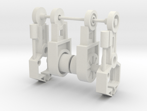 Microtron Elbow Arms in White Natural Versatile Plastic: Medium