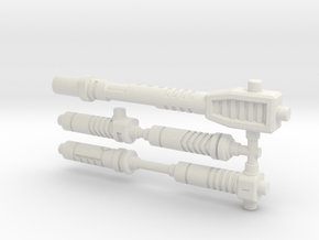 Blast Sabers for TF: Siege in White Natural Versatile Plastic