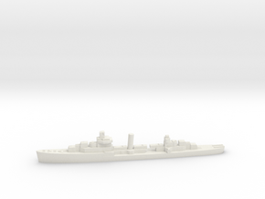 USS Jouett destroyer 1940 1:1800 WW2 in White Natural Versatile Plastic