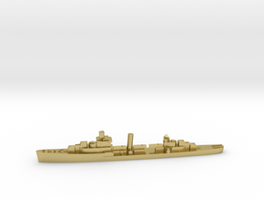 USS Jouett destroyer 1940 1:1800 WW2 in Natural Brass