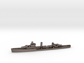 USS Jouett destroyer 1940 1:2400 WW2 in Polished Bronzed-Silver Steel