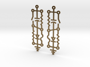 Electrical Circuit Earrings in Natural Bronze