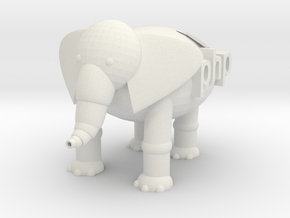 Tiny PHP Elephant  in White Natural Versatile Plastic