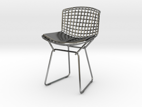 Knoll Bertoia Side Chair 3.9" tall in Fine Detail Polished Silver