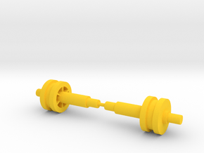 Gyrotron Drive Shafts in Yellow Processed Versatile Plastic