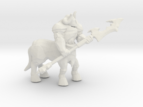 Armored Centaur DnD miniature fantasy games rpg in White Premium Versatile Plastic