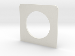 Switch box end plate in White Natural Versatile Plastic