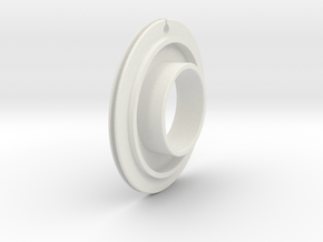 Small Toothed Friction ring in White Natural Versatile Plastic