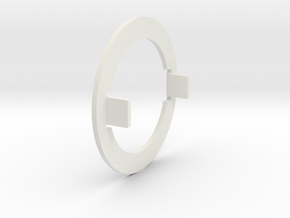 Pressure Ring with 2 Lugs in White Natural Versatile Plastic