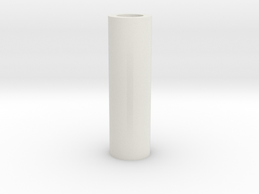 Long Tubular Spacer in White Natural Versatile Plastic