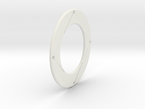 Large Toothed Friction ring in White Natural Versatile Plastic