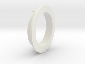 L sectioned ring in White Natural Versatile Plastic
