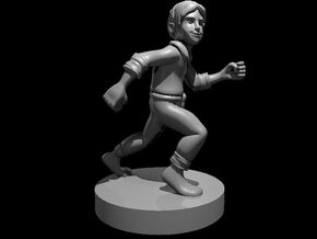 Child Male Running in Smooth Fine Detail Plastic