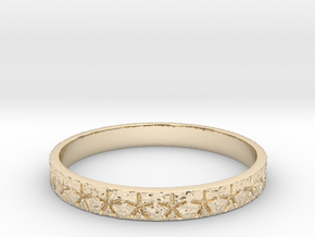 Starry Nut band - Size 12 in 14K Yellow Gold