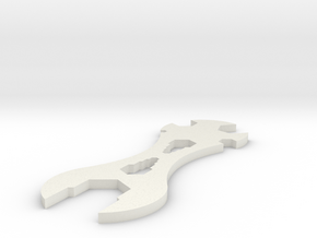 3D printed Sample Model Cube 1.95cm in White Natural Versatile Plastic: Small