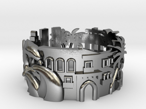 Miami Cityscape Ring in Polished Silver: 7 / 54