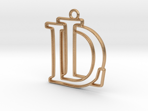 D&L Monogram Pendant in Natural Bronze