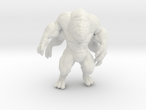 Brute 4 arms DnD miniature for games and rpg in White Natural Versatile Plastic