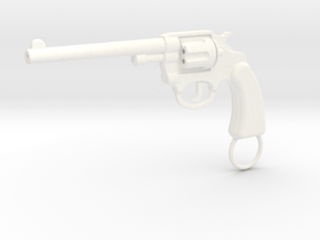 Gun keychain Colt in White Processed Versatile Plastic