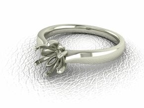 Classic tulip Solitaire 2 NO STONES SUPPLIED in 14k White Gold