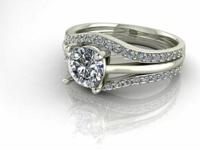 Classic Solitaire 30 NO STONES SUPPLIED in Fine Detail Polished Silver