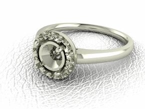 Grace collection 15 NO STONES SUPPLIED in 14k White Gold