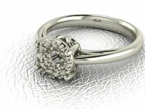 Grace illusion 2 NO STONES SUPPLIED in 14k White Gold