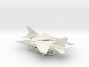 Dassault Mirage F1 (with fuel tank) in White Natural Versatile Plastic: 6mm